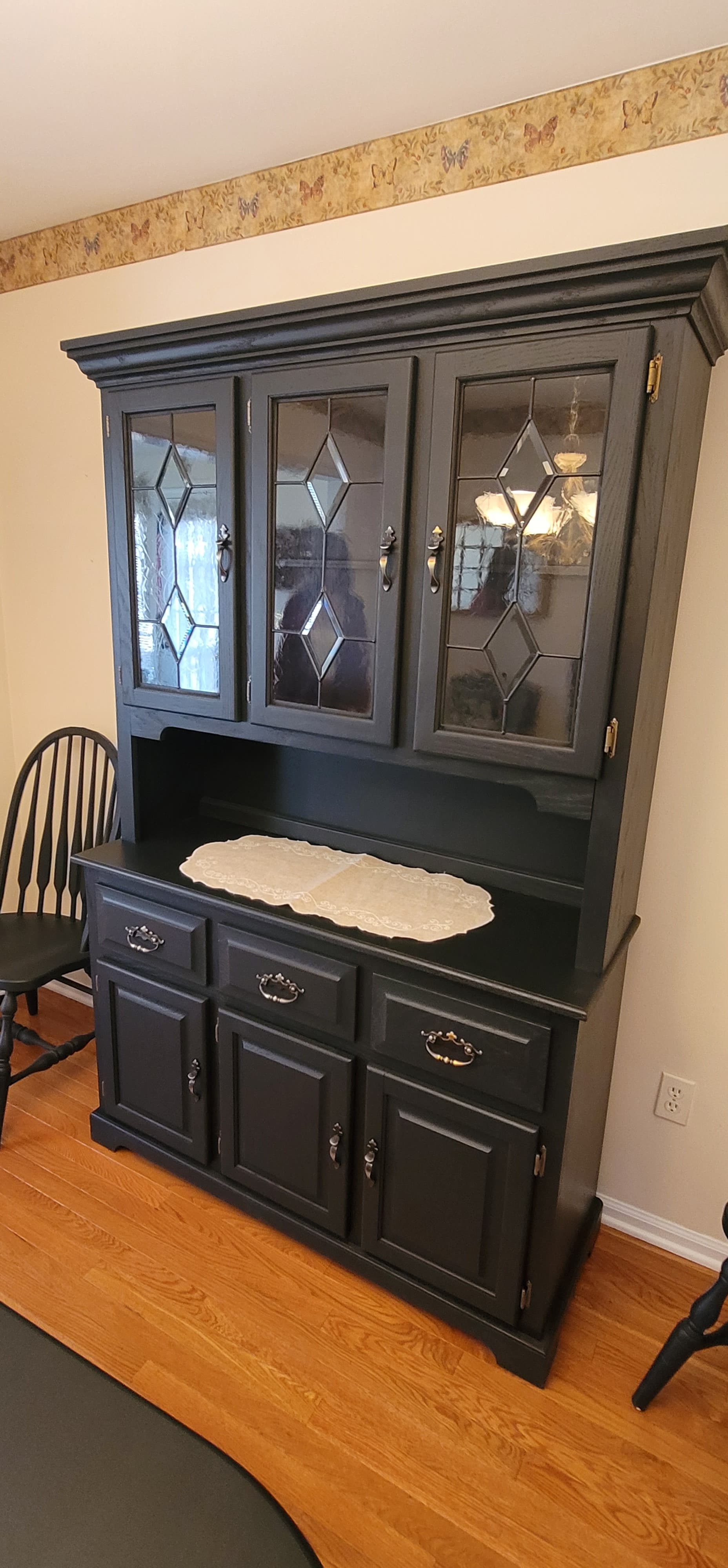 Adding a Touch of Sophistication & Elegance to your Dining Area - Refinishing in Black Wood Coating -  After Refinishing