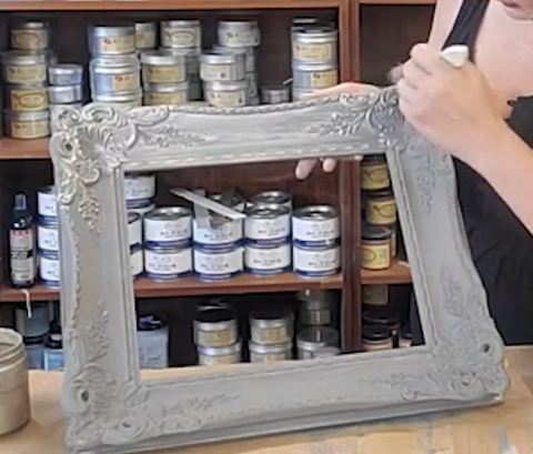 Painting Metallic Paint on the picture frame