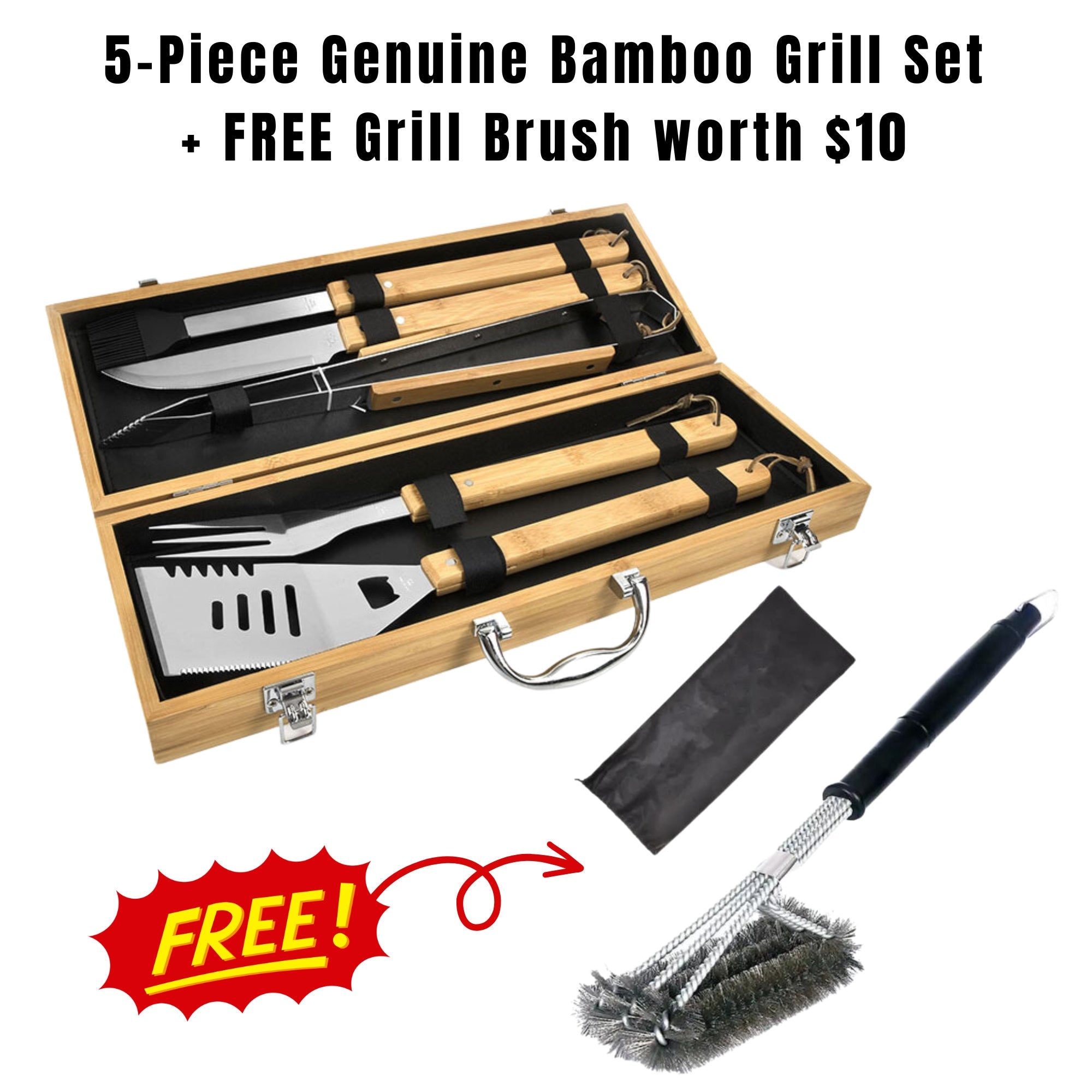 Personalized Grill Tool Set Engraved BBQ Tools Husband Gift Dad