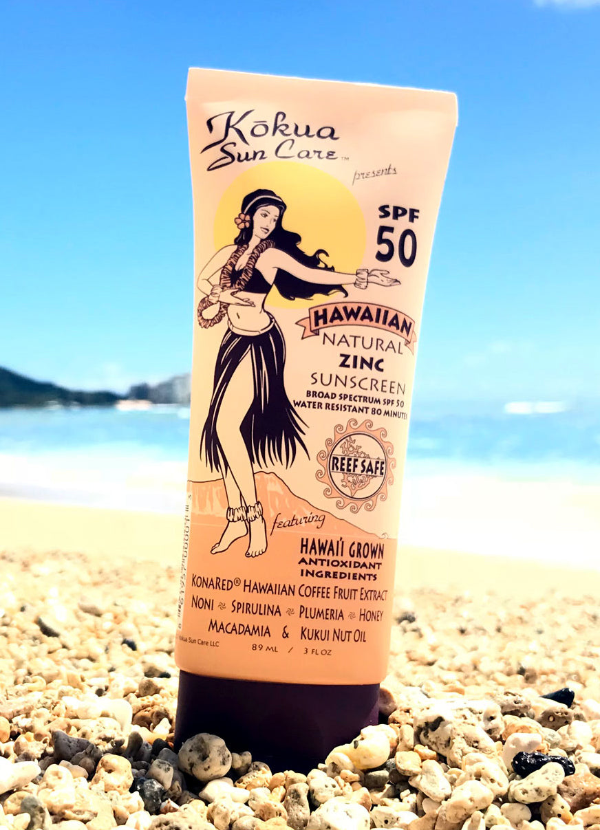 3oz SPF 30 Tinted Hawaiian Natural Zinc Sunscreen 80 Min Water Resista –  Kokua Sun Care