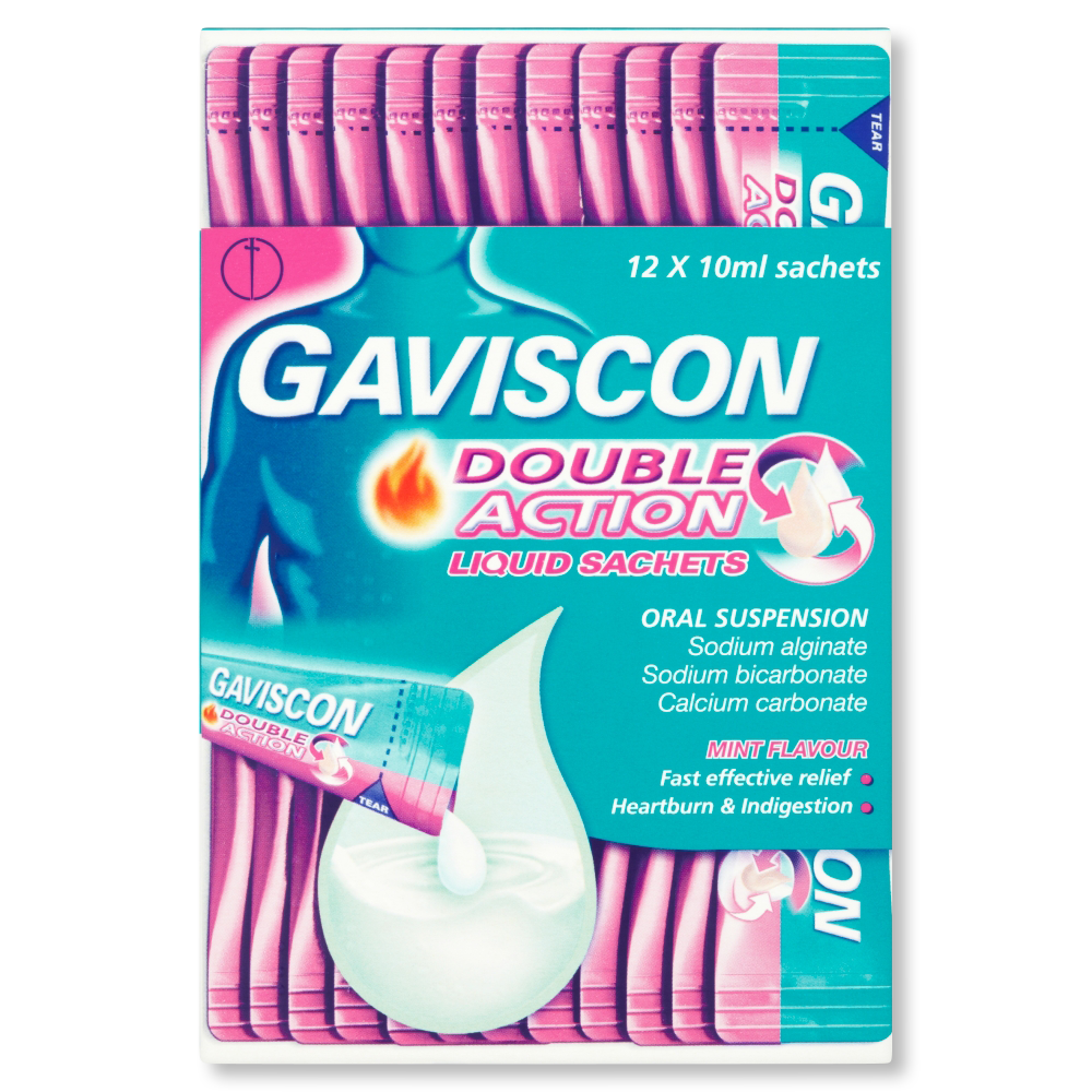 Gaviscon Double Action provides heartburn &amp; indigestion relief