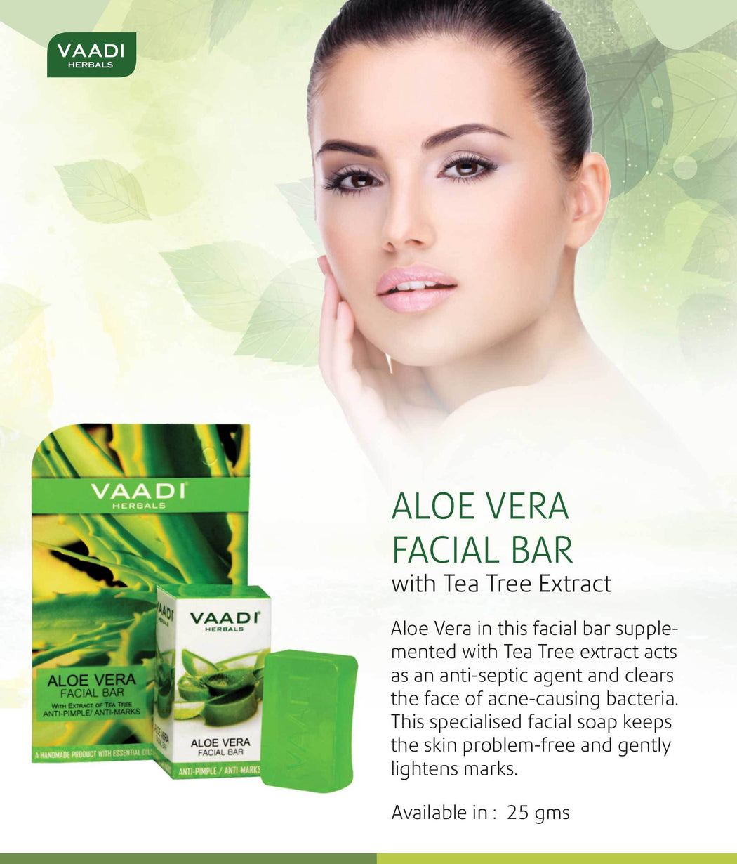 Organic Aloe Vera Facial Bar With Tea Tree And Honey Reduces