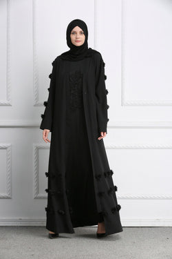 black abaya kimono