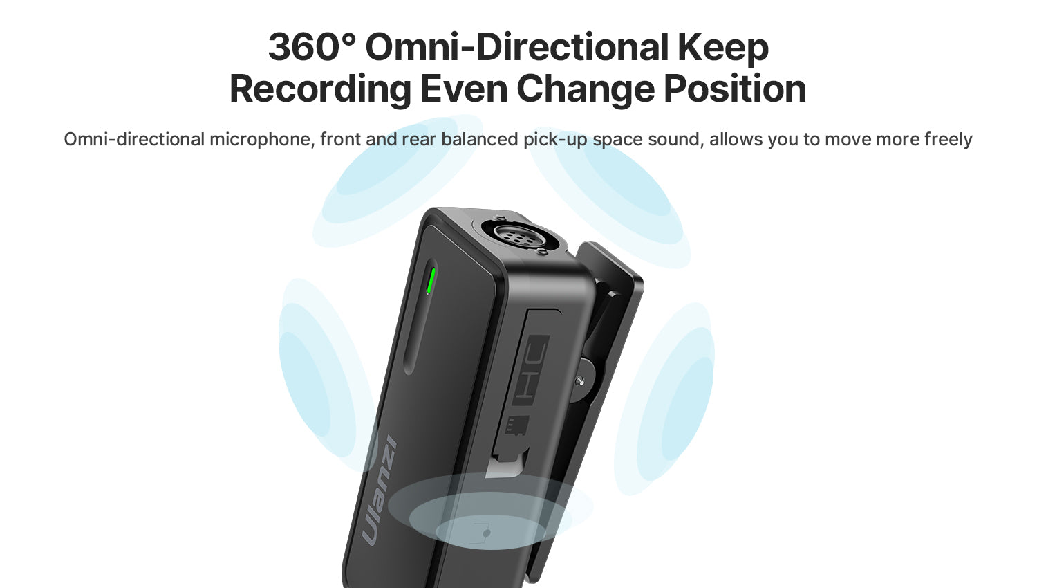 Ulanzi UW-MIC 2.4GHz Wireless Recording Microphone (2 in 1)