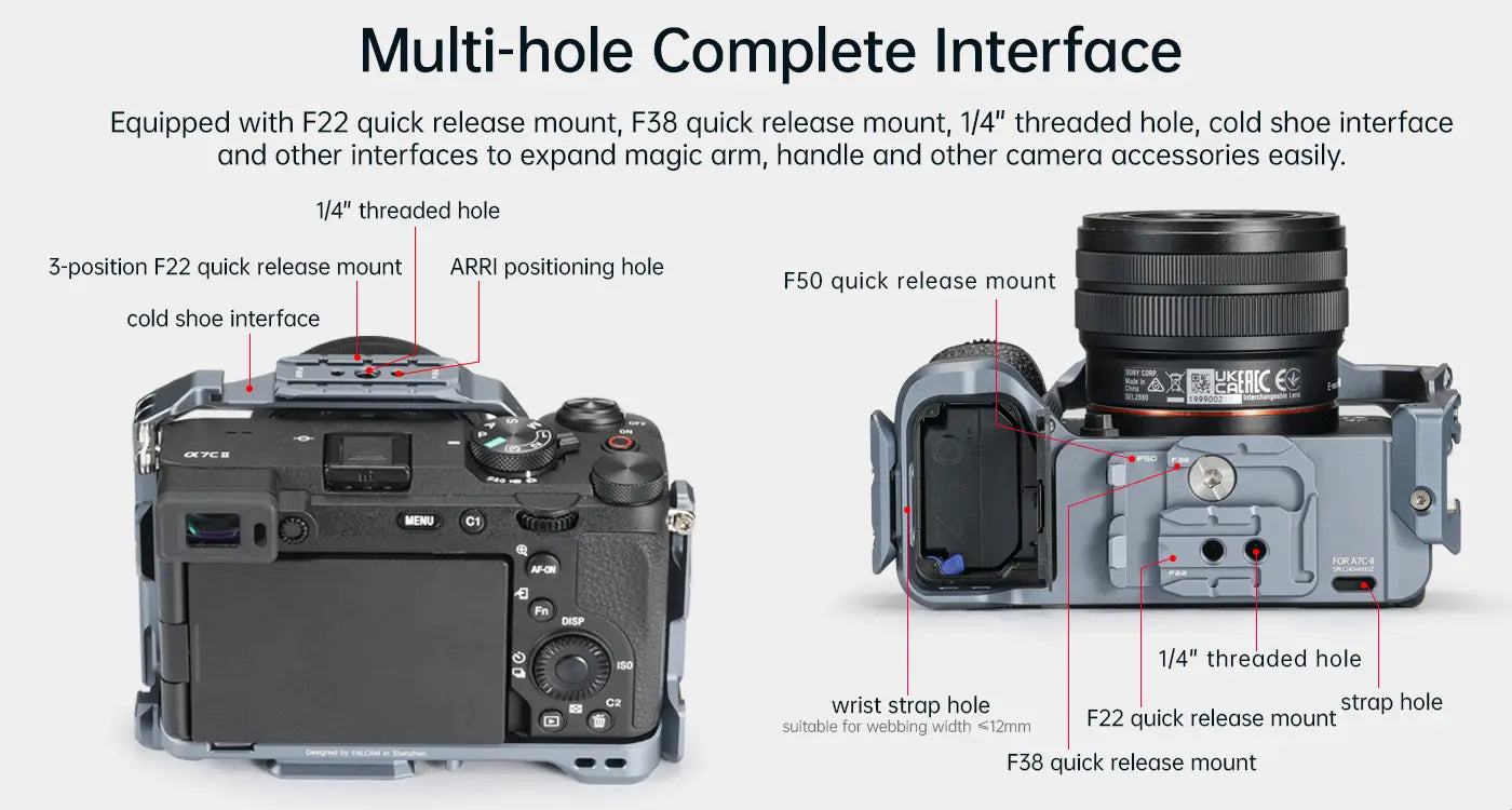 Ulanzi Falcam F22 & F38 & F50 Quick Release Camera Cage for Sony a7C I