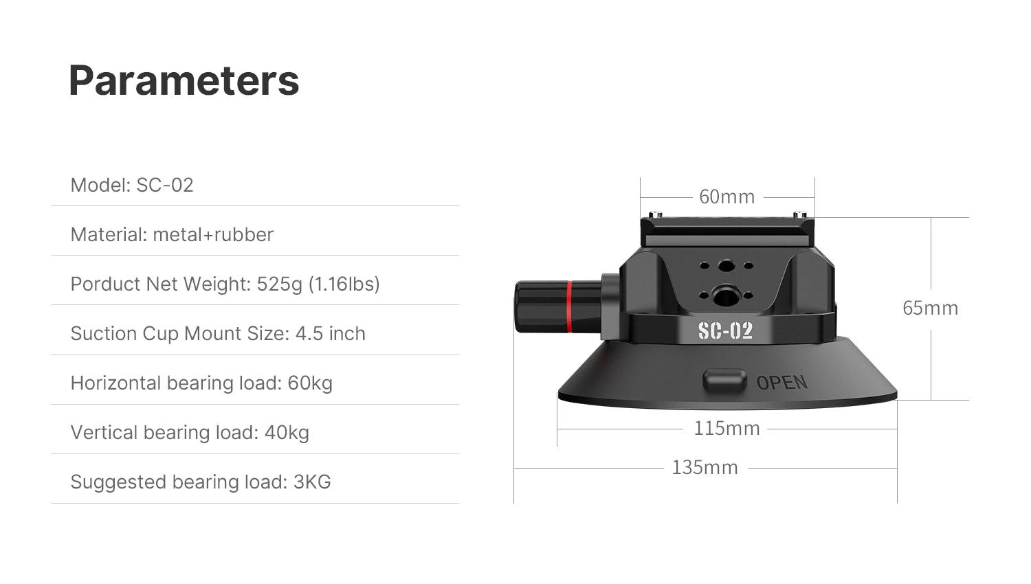 Ulanzi SC-02 Strong Suction Cup Mount (4.5")