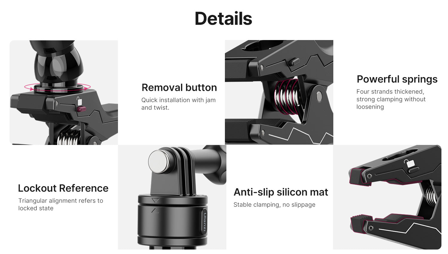 Ulanzi Clamp Mount with Magnetic Quick Release