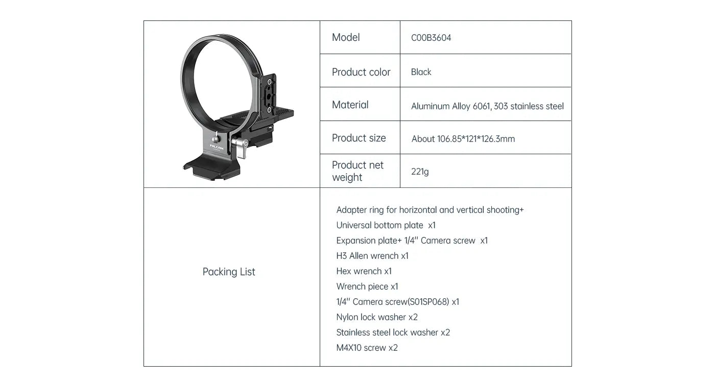 Falcam 83mm Horizontal-To-Vertical Quick Release Circular Half Cage