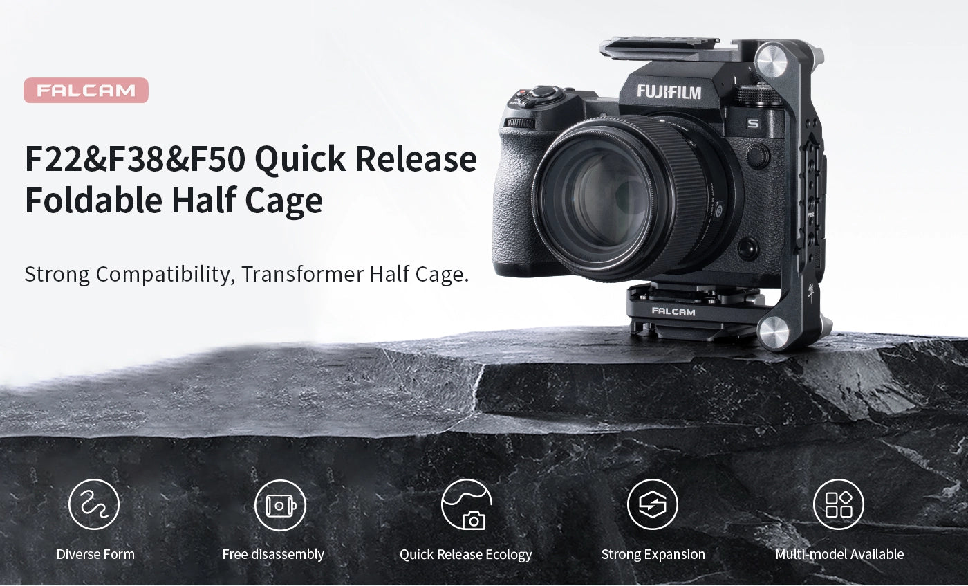 Ulanzi Falcam F22 & F38 & F50 Quick Release Foldable Half Cage for Camera
