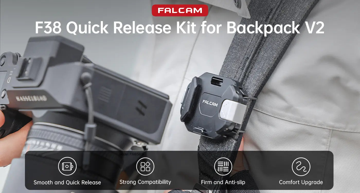 Falcam F38 Backpack Clip Base Camera Clips, Color Models F38B3802