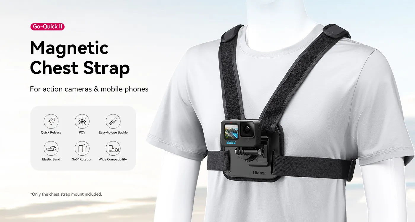 Ulanzi CM028 Go-Quick II Magnetic Chest Mount Harness for GoPro and Phone