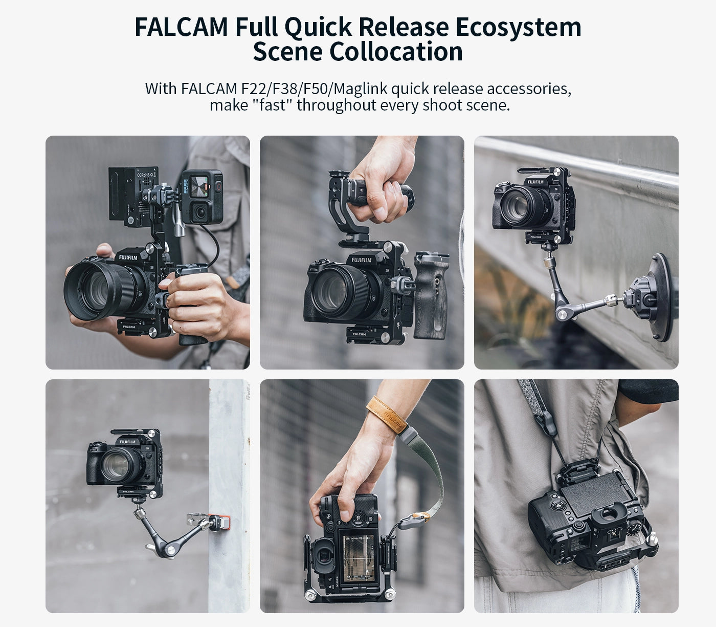 Ulanzi Falcam F22 & F38 & F50 Quick Release Foldable Half Cage for Camera