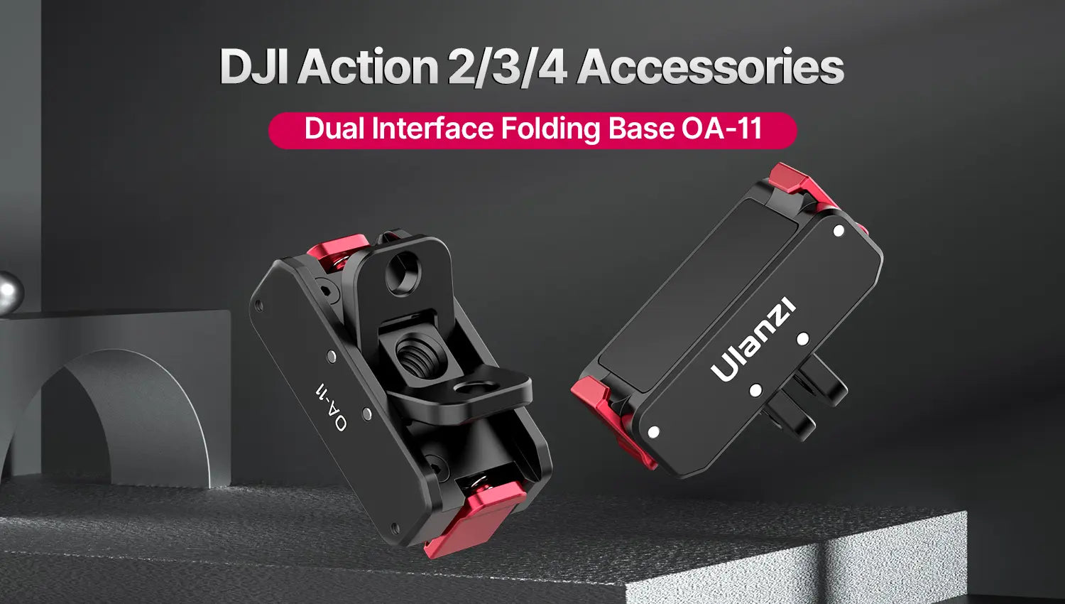 Ulanzi OA-11 Dual Interface Folding Base for DJI Action 2/3/4 2843A