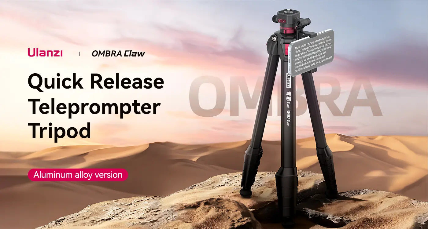 Ulanzi OMBRA Aluminum Alloy Claw Quick Release Teleprompter Tripod