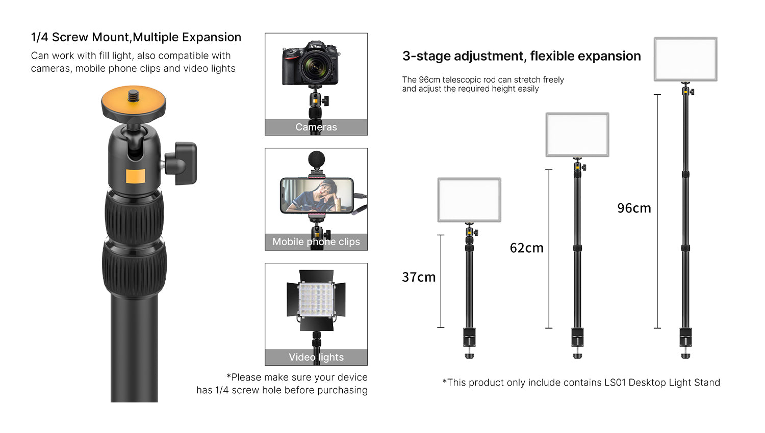 Camera Desk Mount Stand