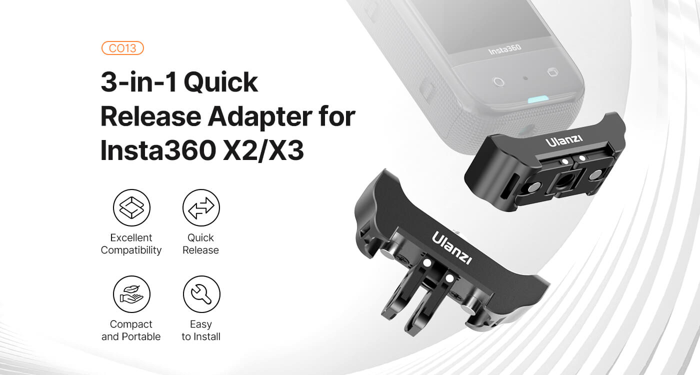Ulanzi 3-in-1 Quick Release Adapter for Insta360 X2/X3 C041GBB1