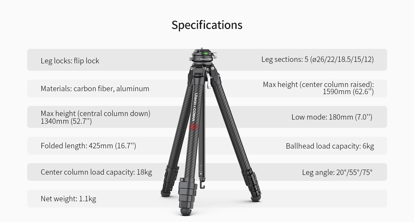 Ulanzi F38 Quick Release Travel Tripod