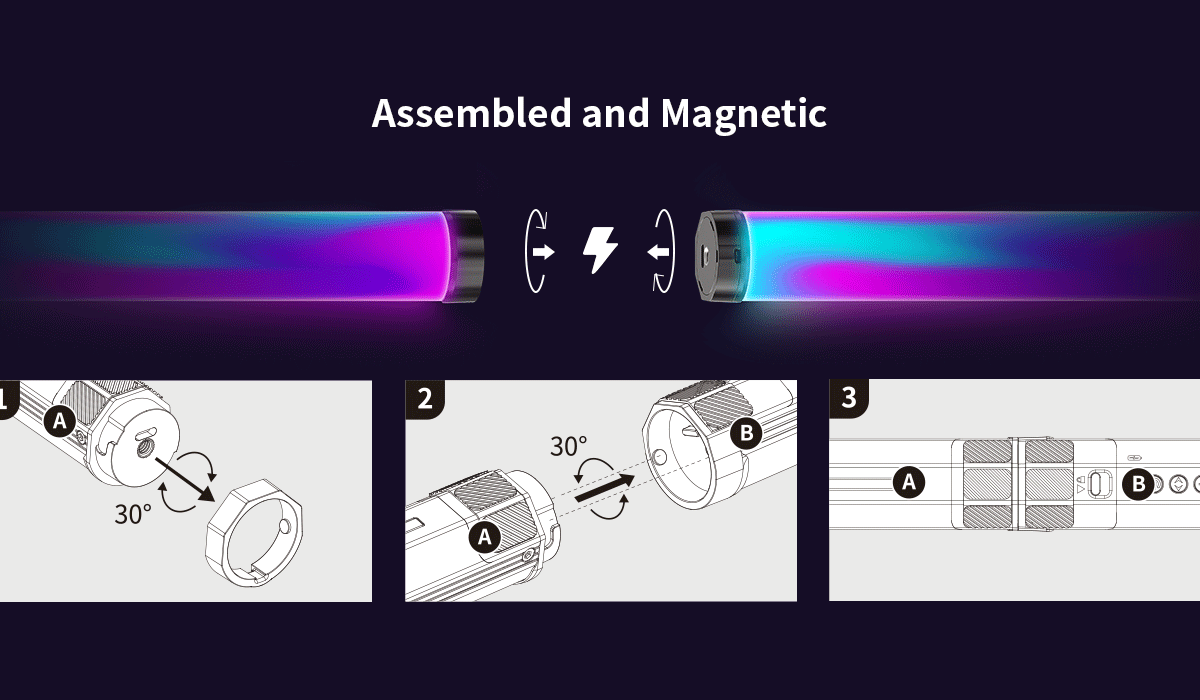 Ulanzi VL110 Magnetic RGB LED Tube Light (9.4")