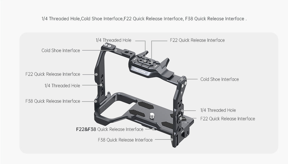 Falcam F22 & F38 Quick Release Camera Cage for Sony a7 IV