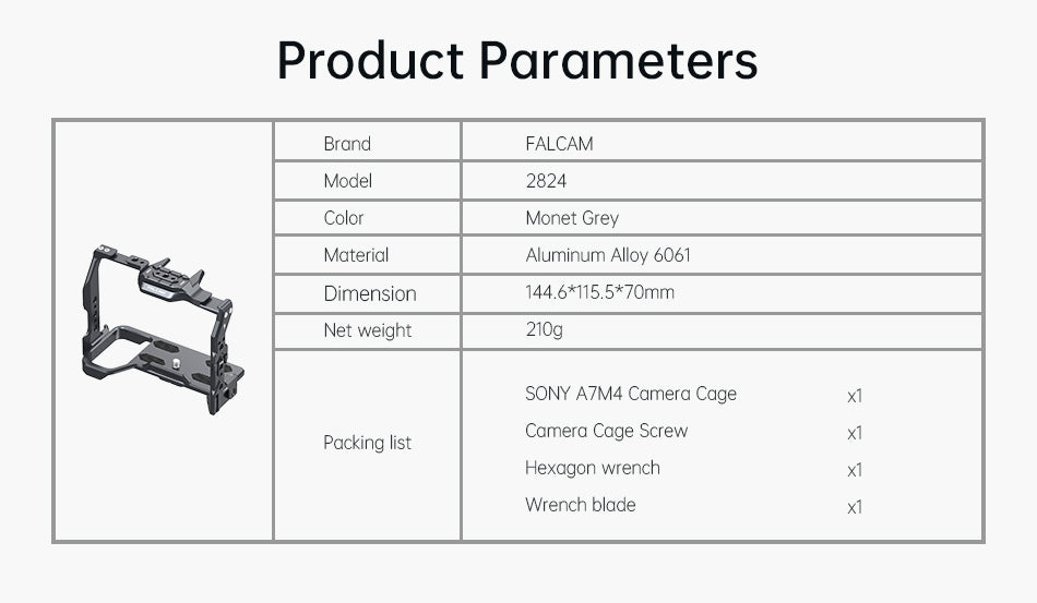 Falcam F22 & F38 Quick Release Camera Cage for Sony a7 IV