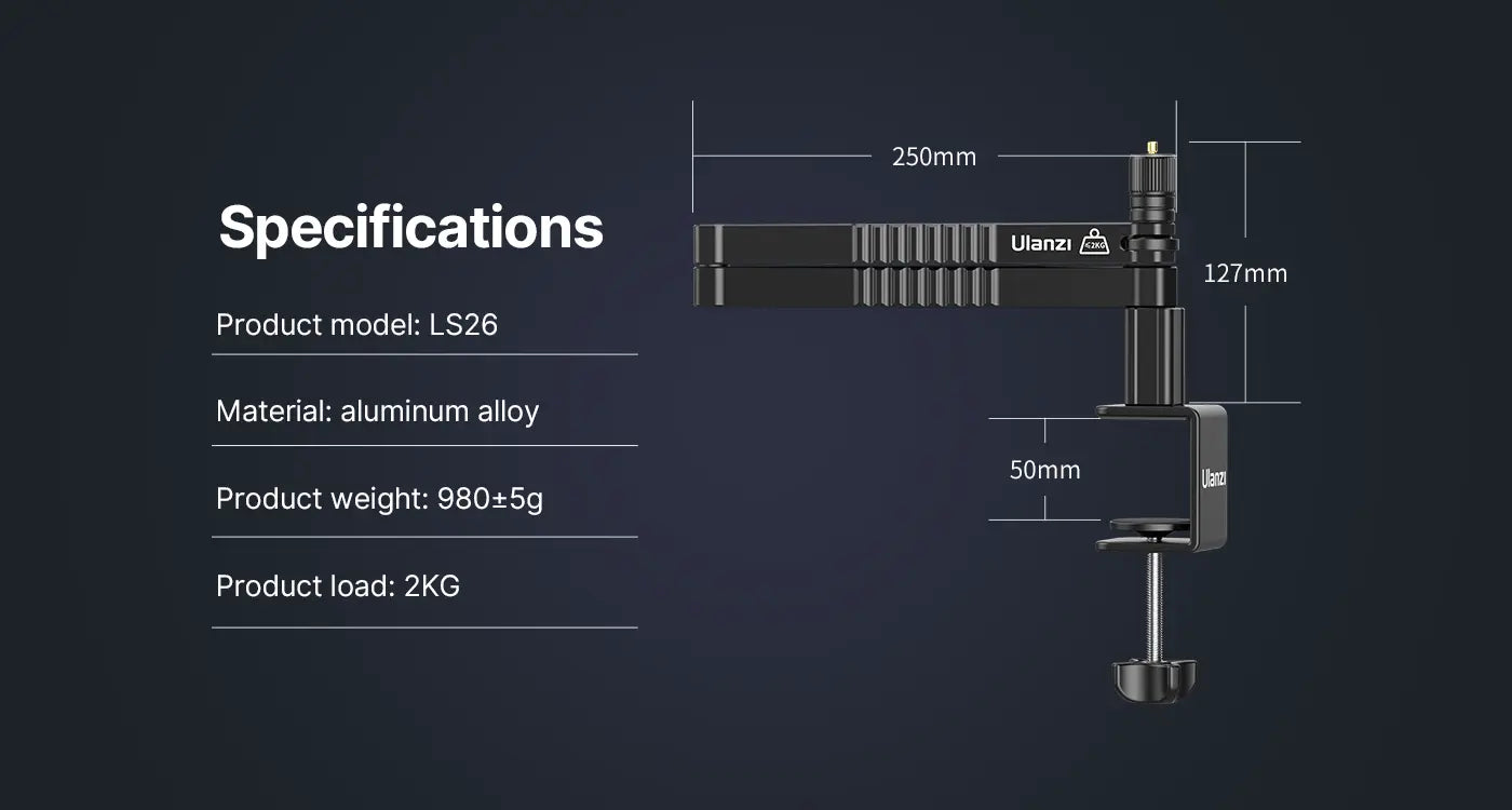 Ulanzi LS26 Low Profile Microphone Arm 2991