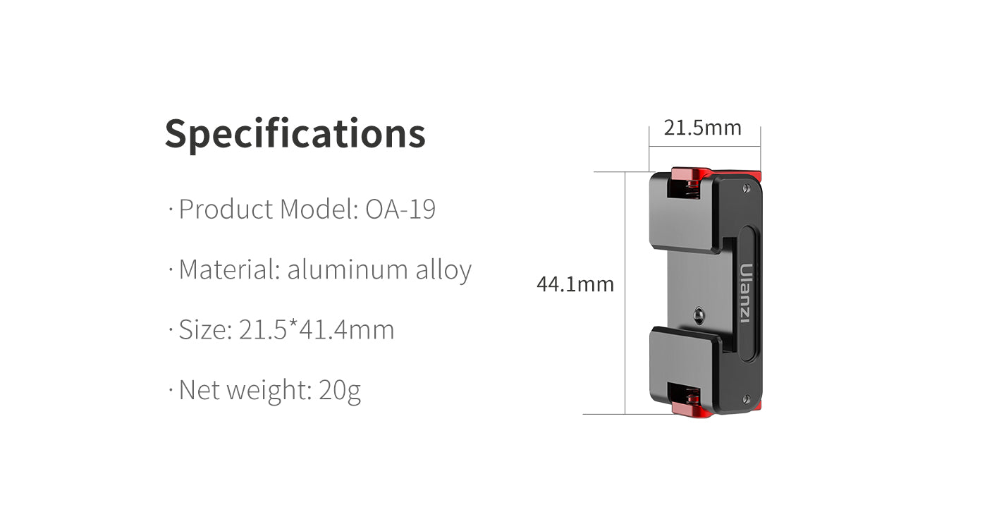 Ulanzi OA-19 Magnetic Cold Shoe Mount for DJI OSMO Action 3 3272