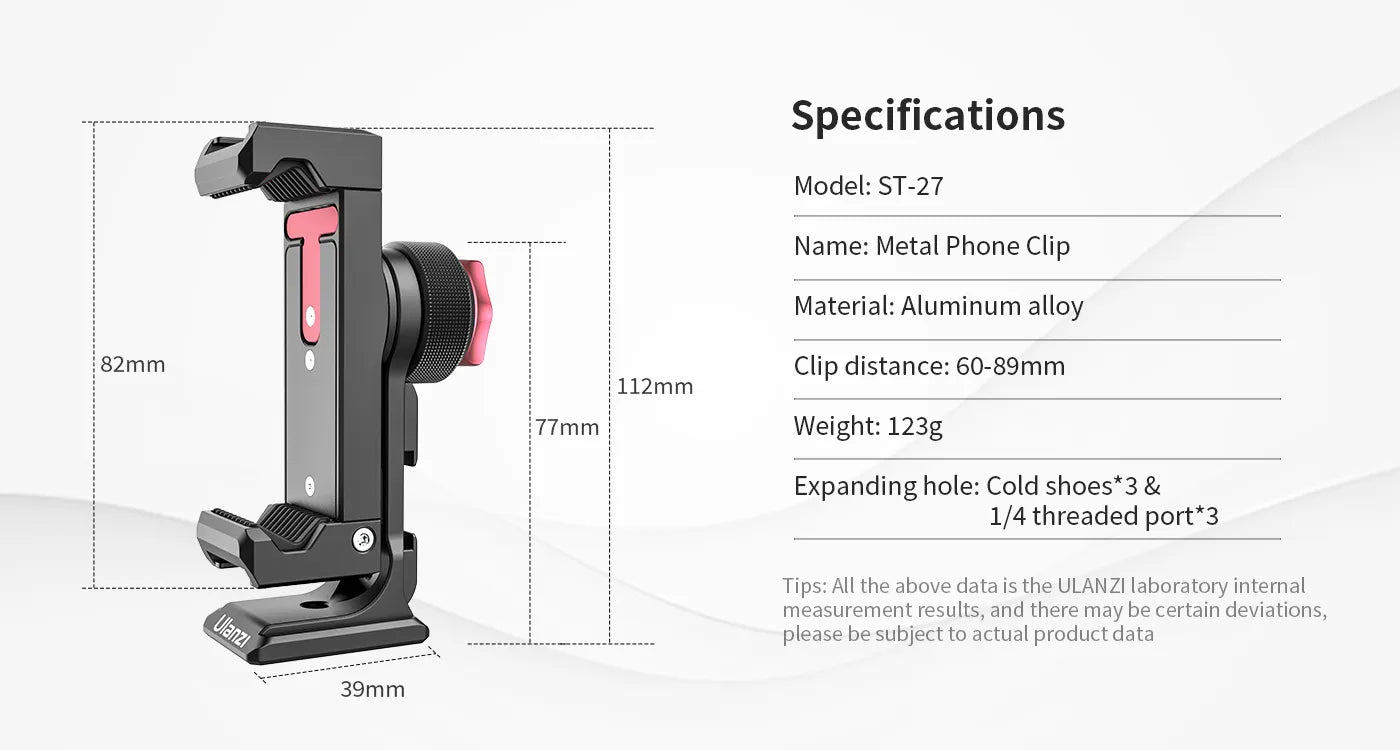 Phone Tripod Mount Clip