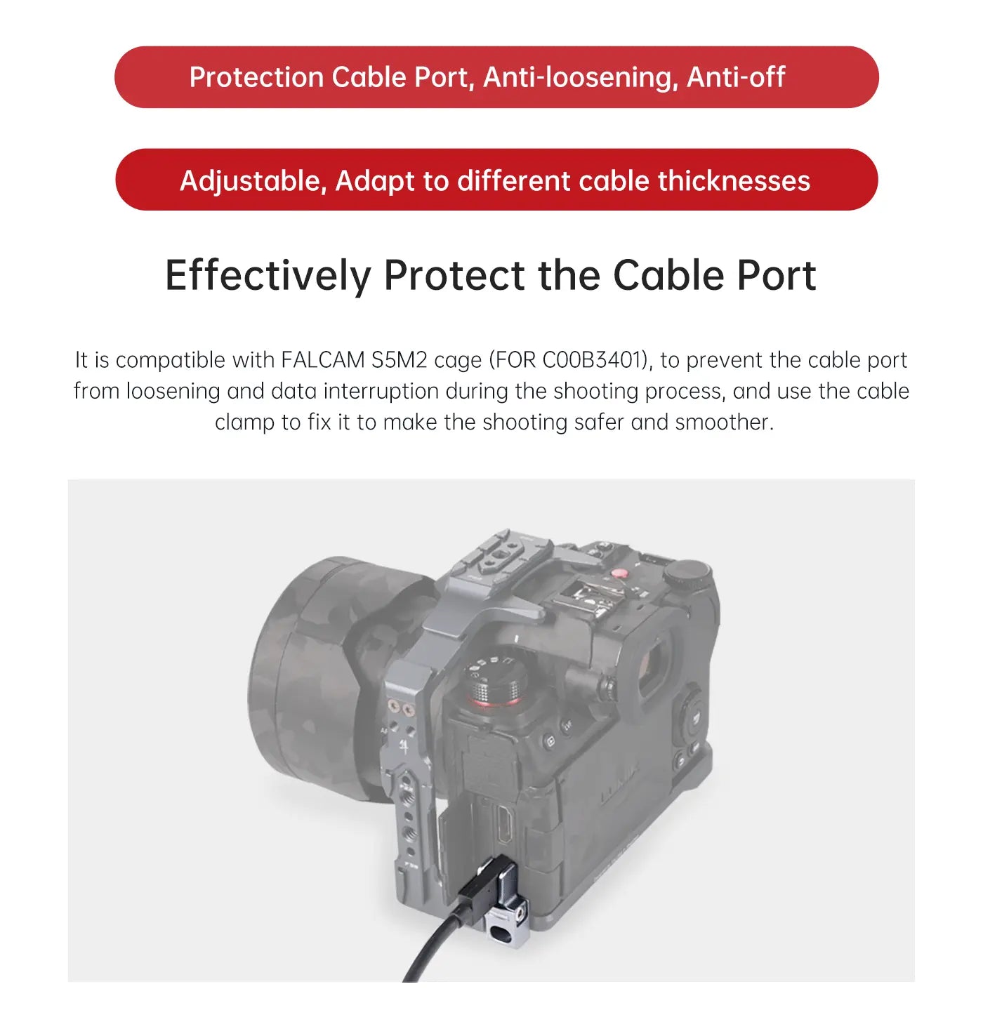 Cable Clamp for Panasonic LUMIX S5 II