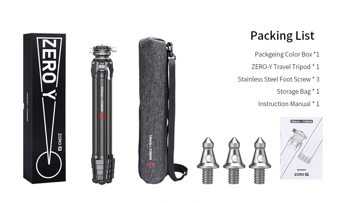 Ulanzi Zero Y Lightweight Travel Tripod 3028