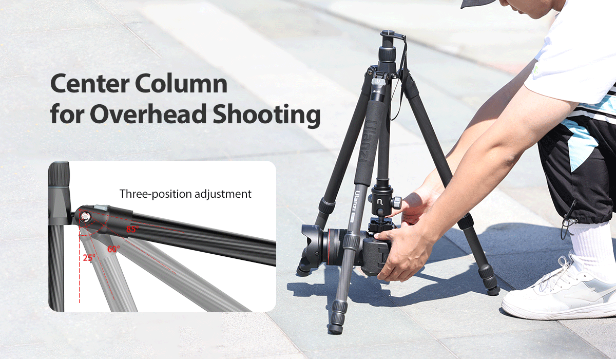 Ulanzi MT-61 Carbon Fiber Lightweight Travel Tripod