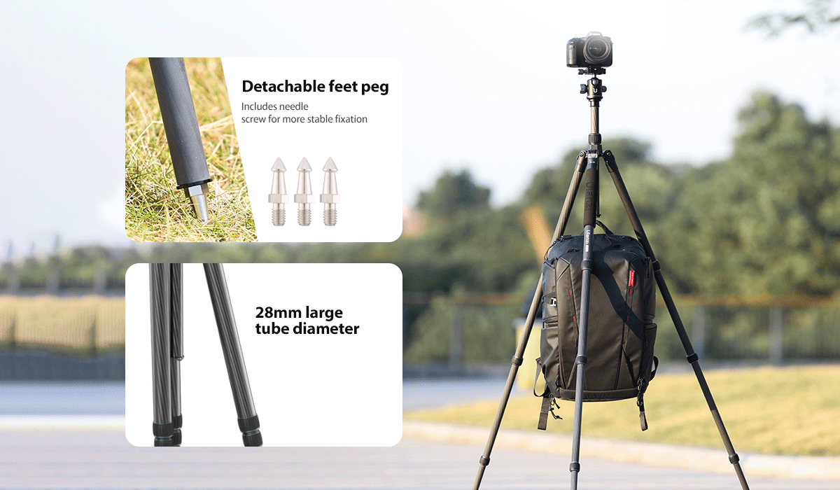 Ulanzi MT-61 Carbon Fiber Lightweight Travel Tripod