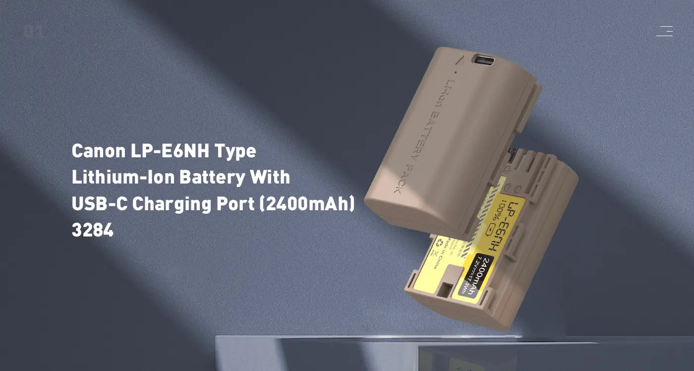 Ulanzi Canon LP-E6NH Type Lithium-Ion Battery with USB-C Charging Port (2400mAh) 3284