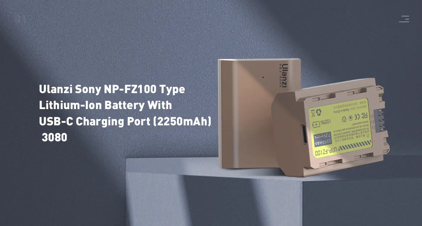 Ulanzi Sony NP-FZ100 Type Lithium-Ion Battery with USB-C Charging Port (2250mAh) 3080