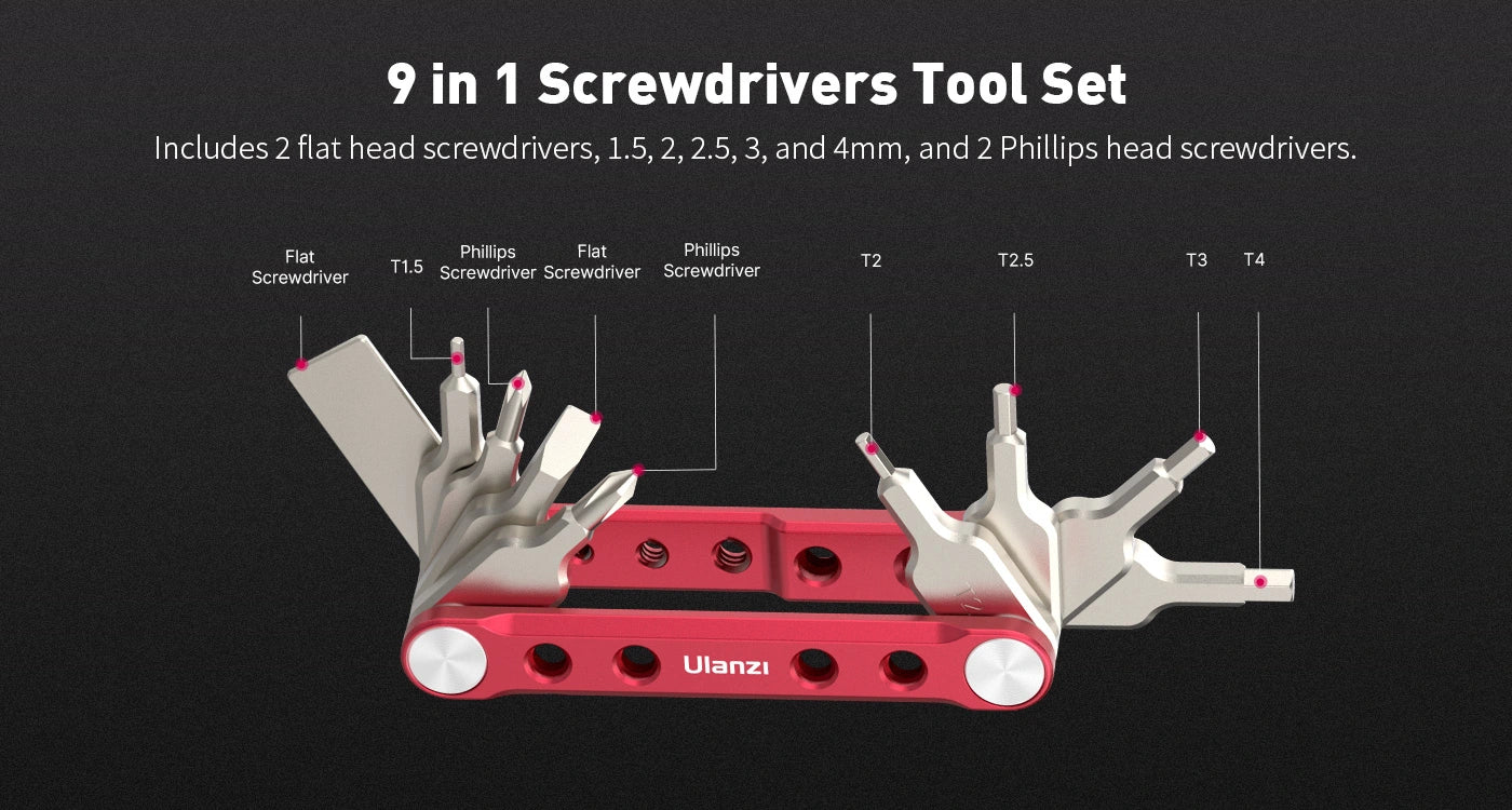 Ulanzi Folding Tool Set with Screwdrivers and Wrenches