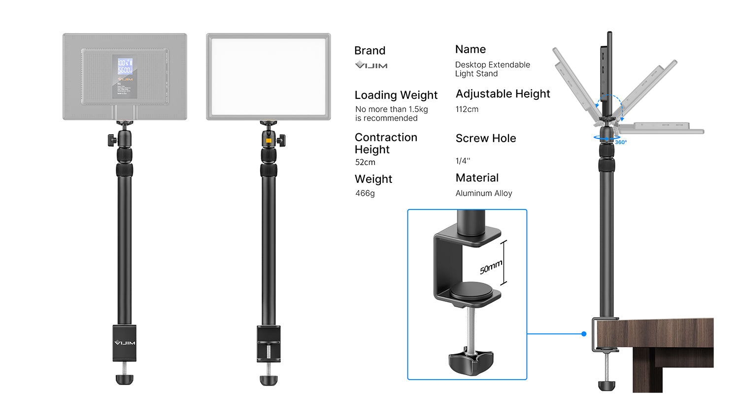 Camera Desk Mount Stand