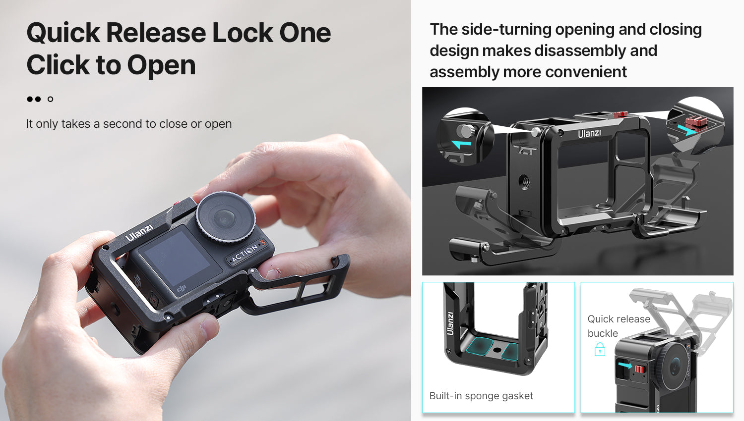 Ulanzi Cage for DJI Osmo Action 3