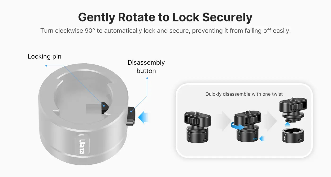 Ulanzi Go-Quick II Magnetic Quick Release 1/4" Screw Adapter Mount Set C045GBB1