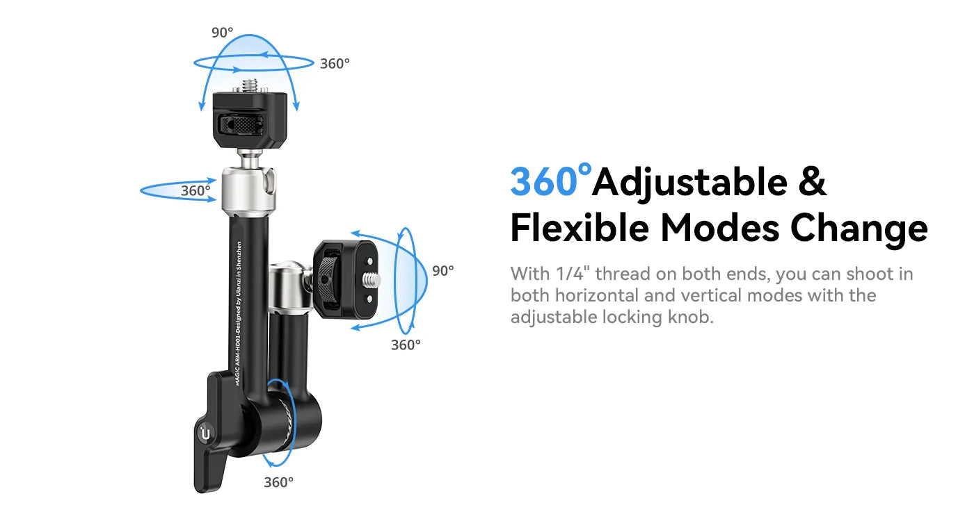 360° Adjustable & Flexible Modes Change