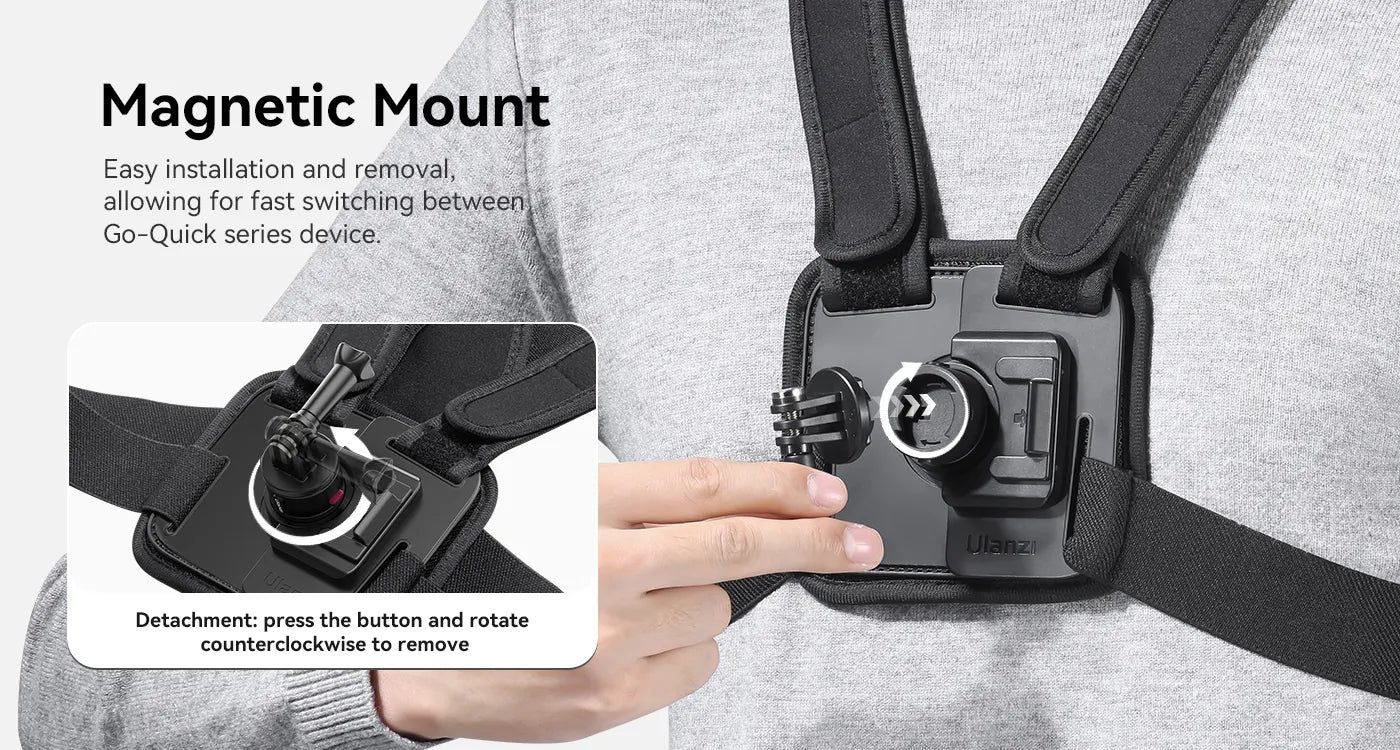 Magnetic Chest Mount Harness for GoPro