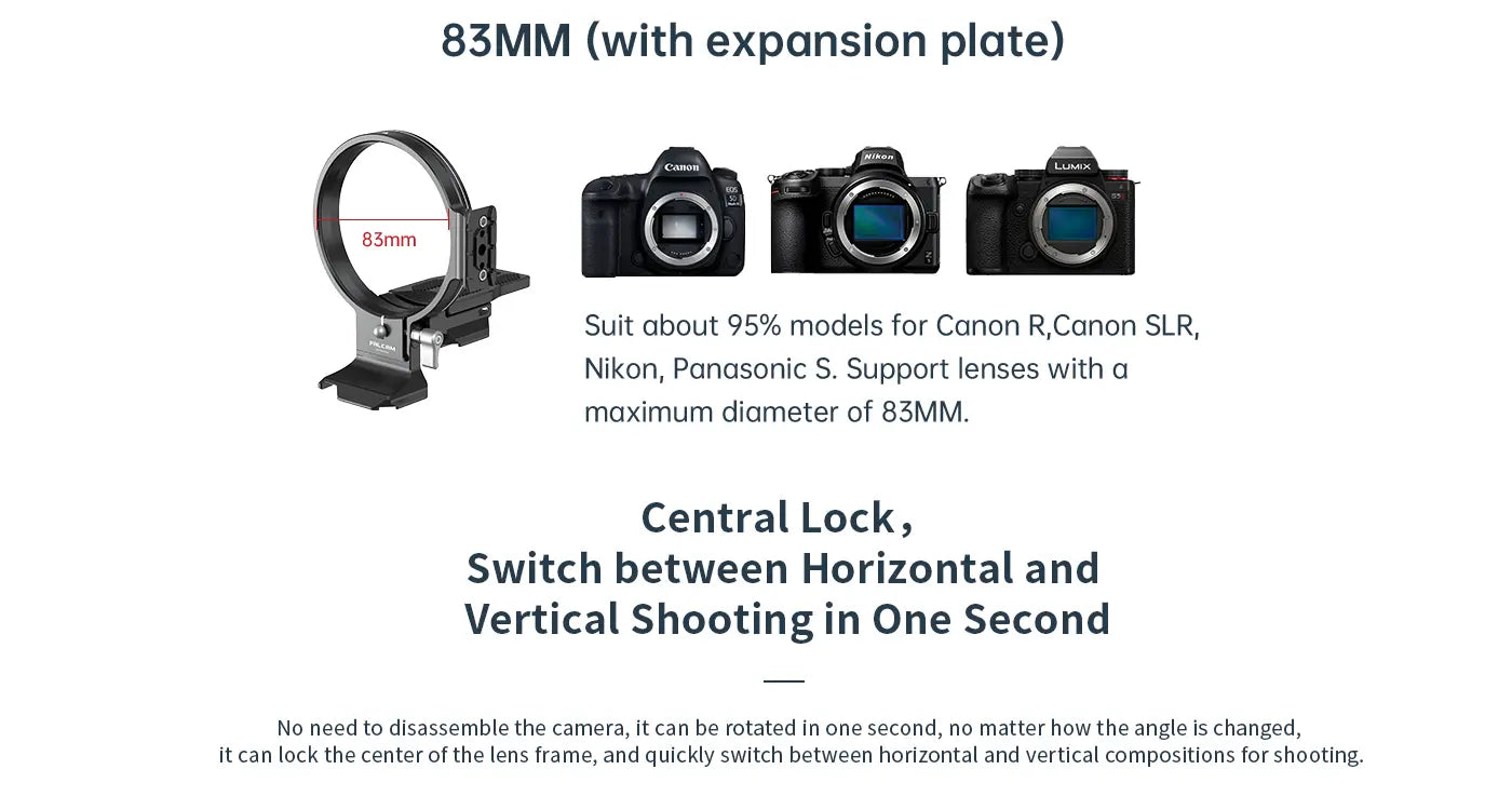 Falcam 83mm Horizontal-To-Vertical Quick Release Circular Half Cage