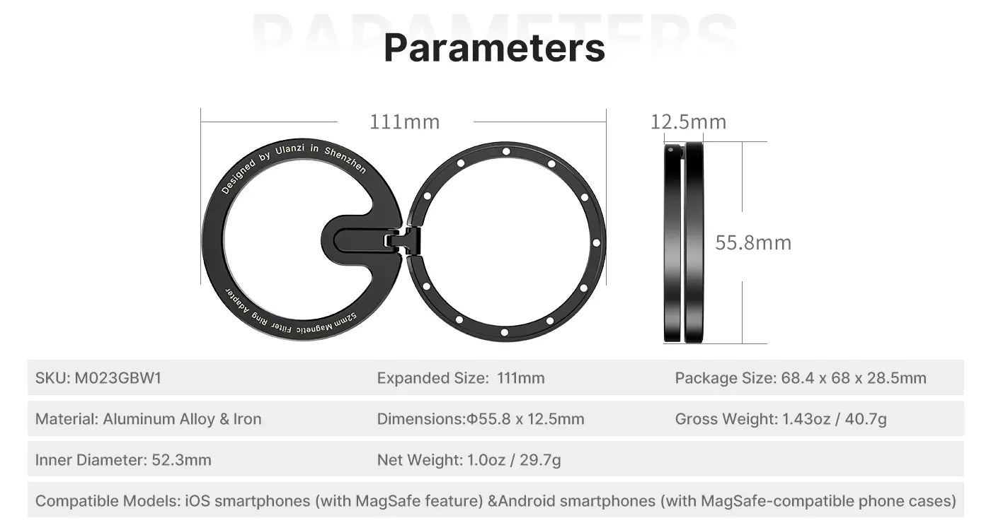 MagFilter Magnetic Filter Adapter Ring