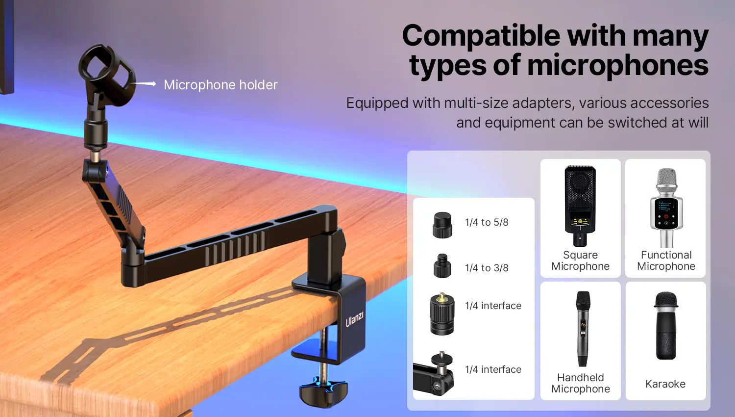 Heavy Duty Microphone Stand for Podcast, Streaming, Gaming