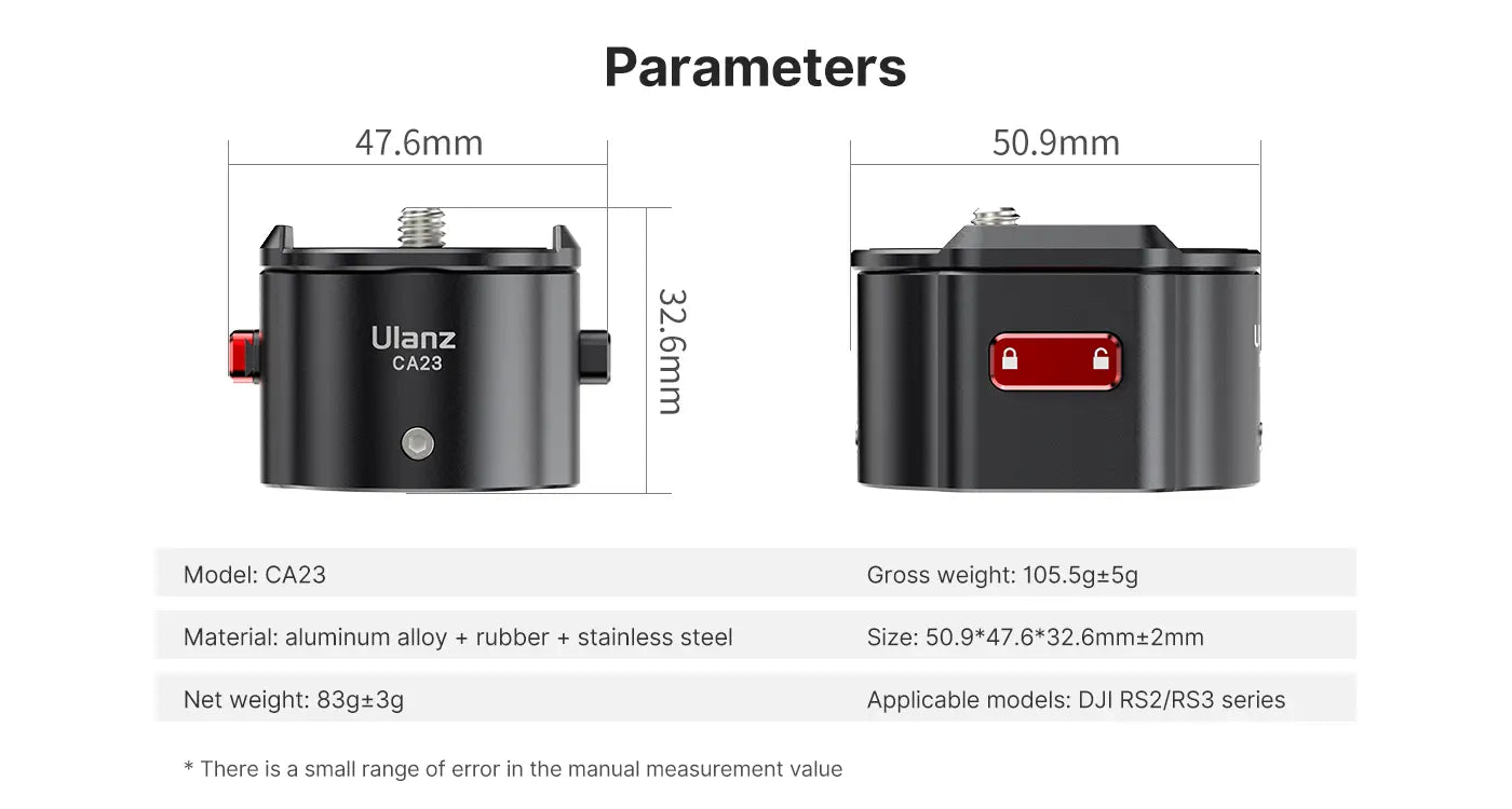 Tripod Anti-loose Base Mount for DJI RS2/RS3 Gimbal Stabilizer