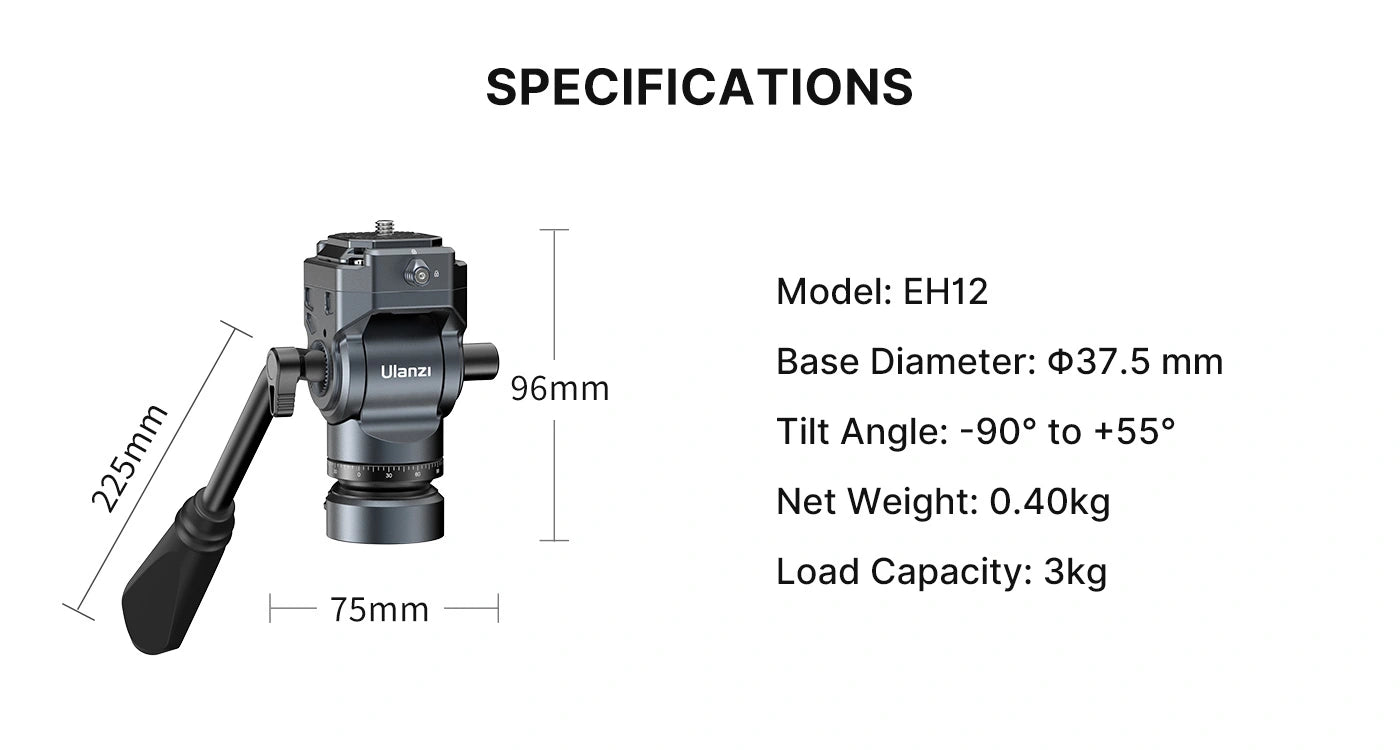 Ulanzi EH12 F38 Quick Release Fluid Video Head E004GBA1