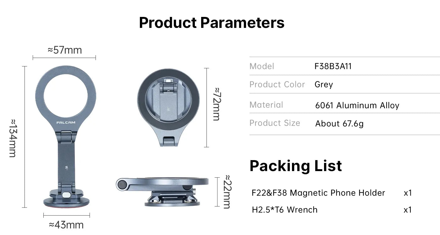 Ulanzi Falcam F22 & F38 Magnetic Phone Mount F38B3A11