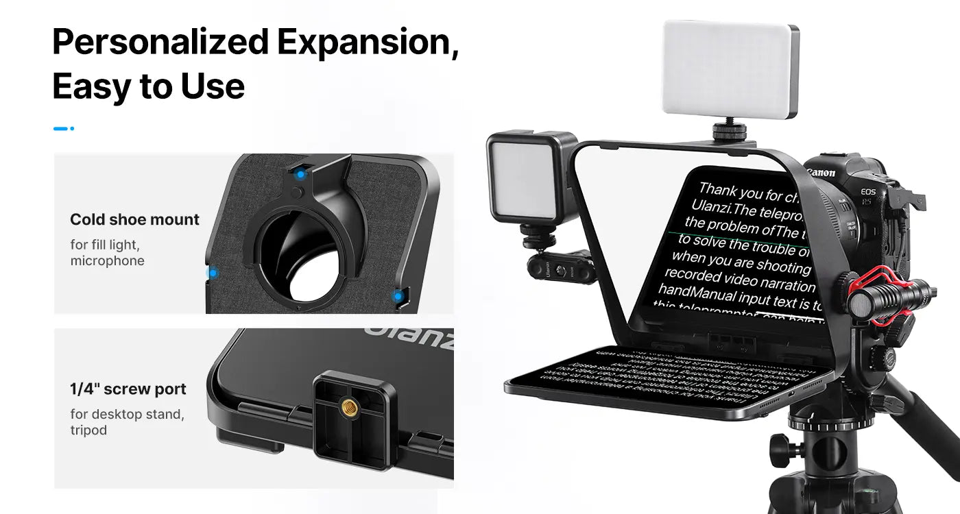 Universal Teleprompter with Remote Control