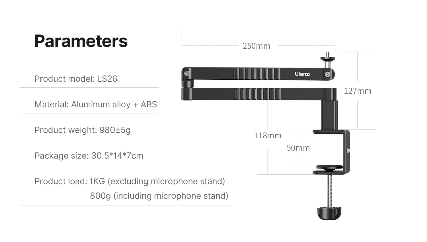 Low Profile Mic Arm