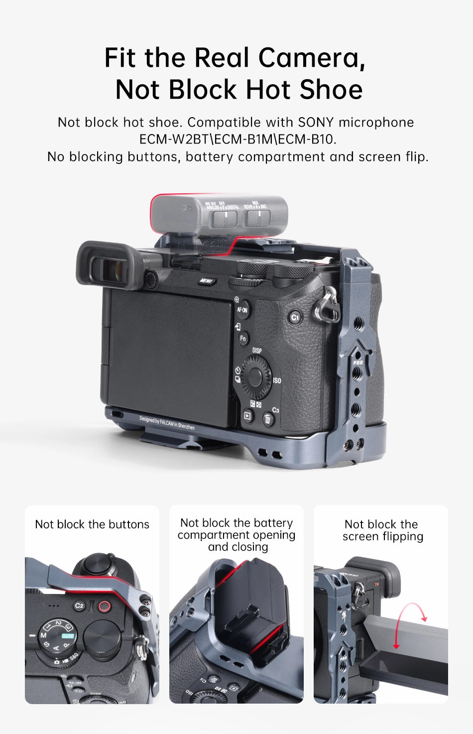 Falcam Quick Release Camera Cage for Sony a6700