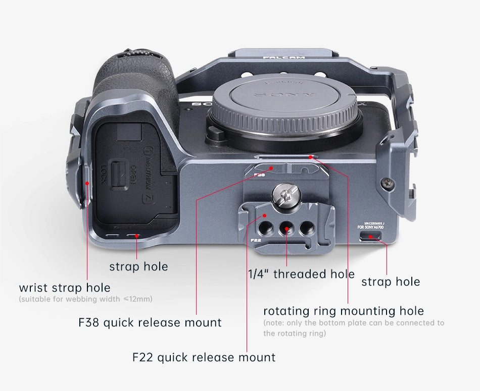 Falcam Quick Release Camera Cage for Sony a6700