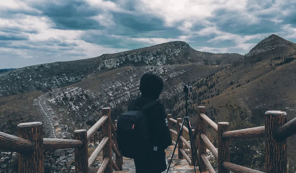 Traveler with Travel Tripod